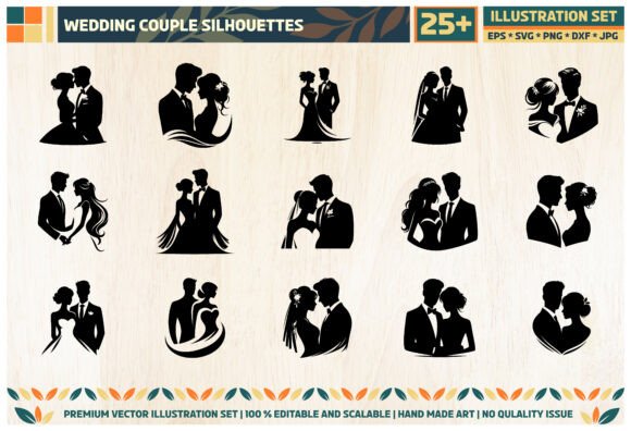 Capturing the Moment: Elegant Silhouettes for Wedding Crafts