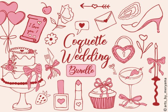 Embrace Romantic Whimsy with Coquette Aesthetic Clip Art