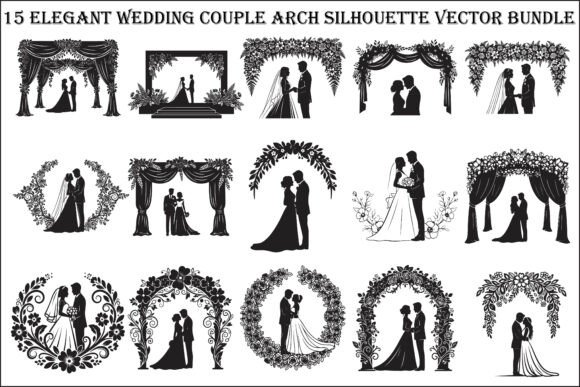 Romantic Wedding Silhouettes for Timeless Design Projects