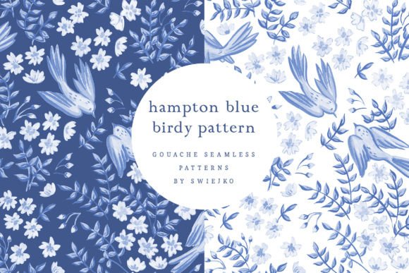 Timeless Hampton Blue Wedding Pattern for Your Projects