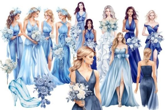 Unveiling the Watercolor Blue Wedding Collection for Creators