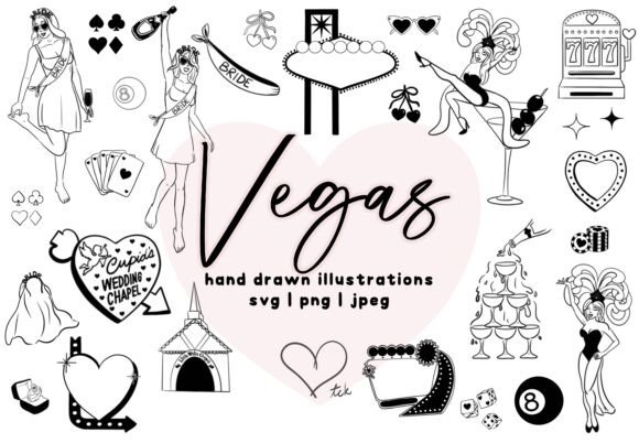 Vegas Wedding Bachelorette Doodle Invite: A Designer's Toolkit