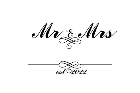 Wedding Mr. & Mrs. 2022 Split Monogram: Your Ultimate Design Asset